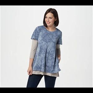 Logo Printed Modal & Rayon 230 Top Twin Set, Size M
